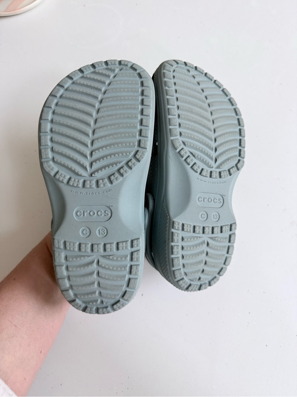 CROCS Kids Classic Clogs in Light Blue-Grey